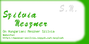 szilvia meszner business card